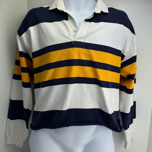 Heavy Weather By Outer Banks Shirt Men White Size L Striped Collared Full Sleeve - Picture 1 of 6